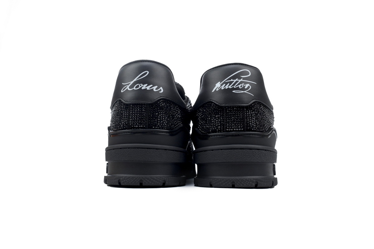 Coco Shoes Louis Vuitton Trainer Full Black Diamond Sneakers