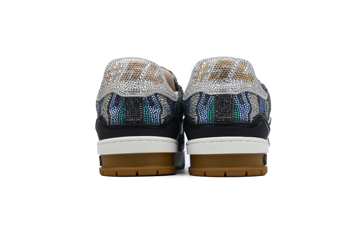 Coco Shoes Louis Vuitton Trainer Khaki Camouflage Rhinestone