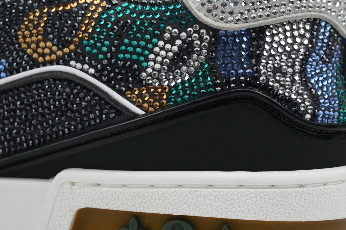 Coco Shoes Louis Vuitton Trainer Khaki Camouflage Rhinestone