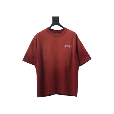 Balenciaga Cola Wave Print Logo T-shirt Red 01