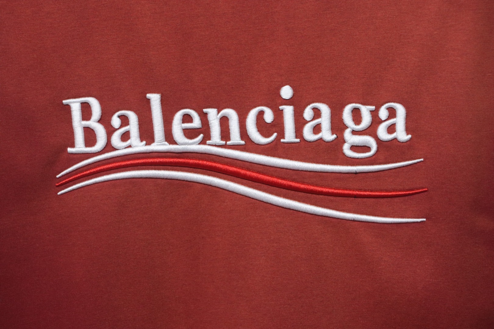 Balenciaga Cola Wave Print Logo T-shirt Red