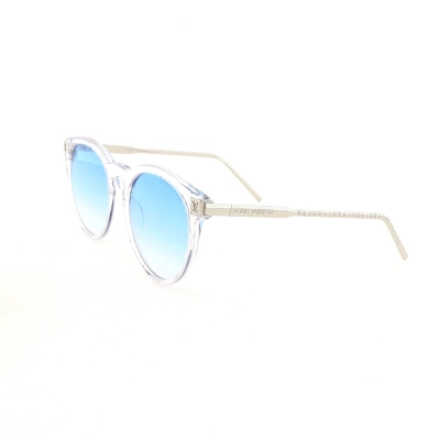 Louis Vuitton Rise Round Gradient Transparent Acetate Sunglasses Blue Silver 01