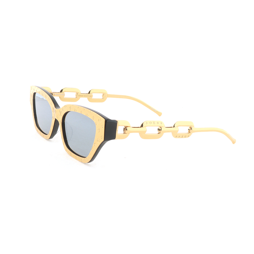 Louis Vuitton Gold Cuban Link Chain Sunglasses