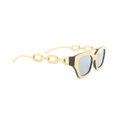 Louis Vuitton Gold Cuban Link Chain Sunglasses 02