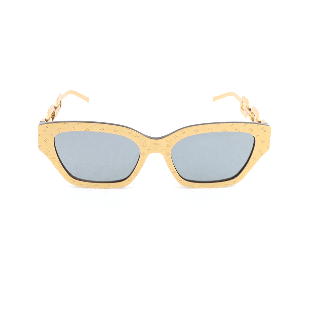 Louis Vuitton Gold Cuban Link Chain Sunglasses