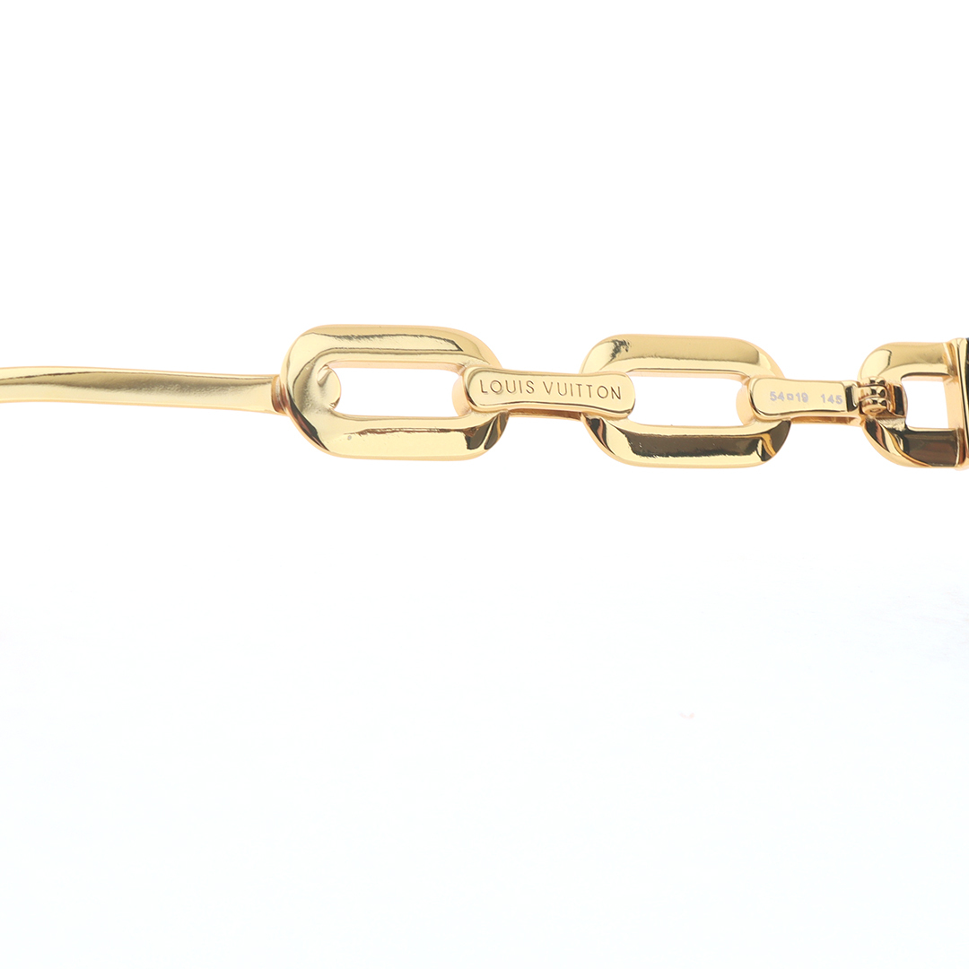 Louis Vuitton Gold Cuban Link Chain Sunglasses