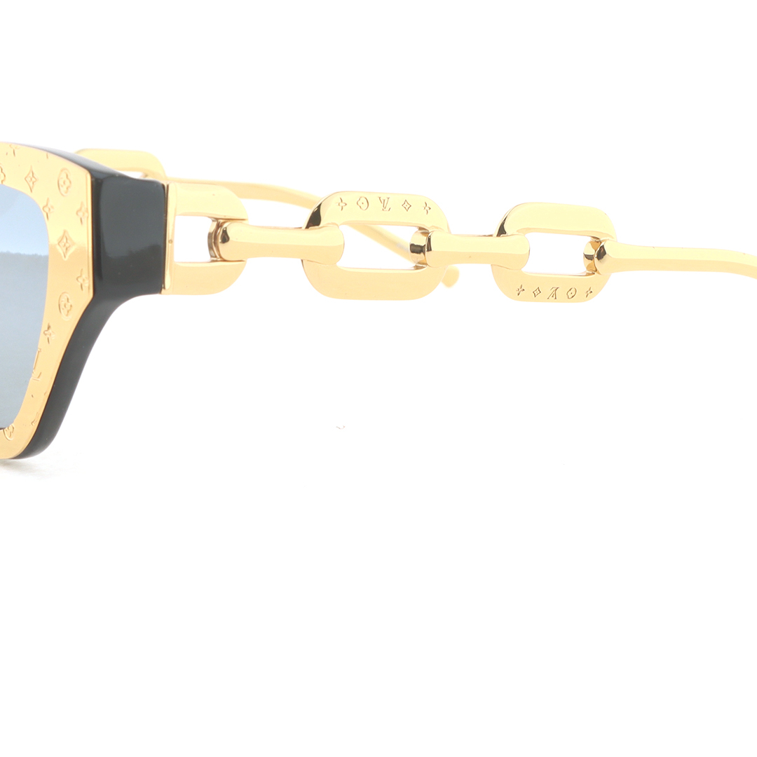 Louis Vuitton Gold Cuban Link Chain Sunglasses