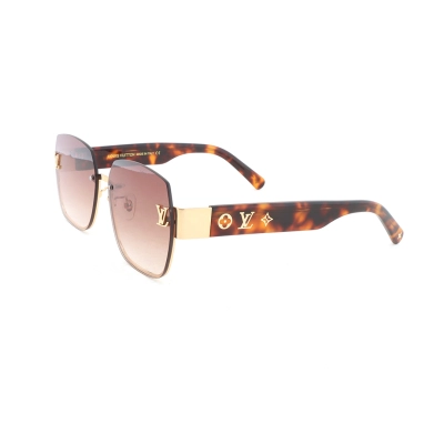 Louis Vuitton Rimless Square Sunglasses Tortoise Shell 01