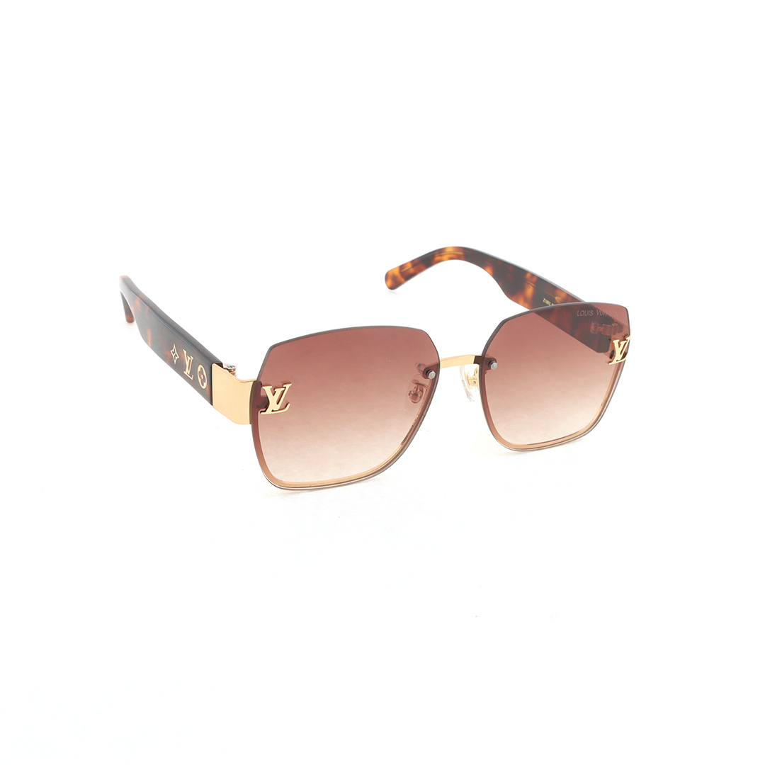 Louis Vuitton Rimless Square Sunglasses Tortoise Shell