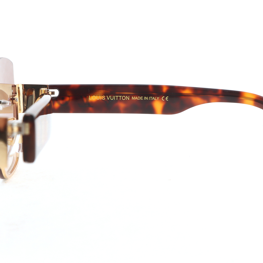 Louis Vuitton Rimless Square Sunglasses Tortoise Shell