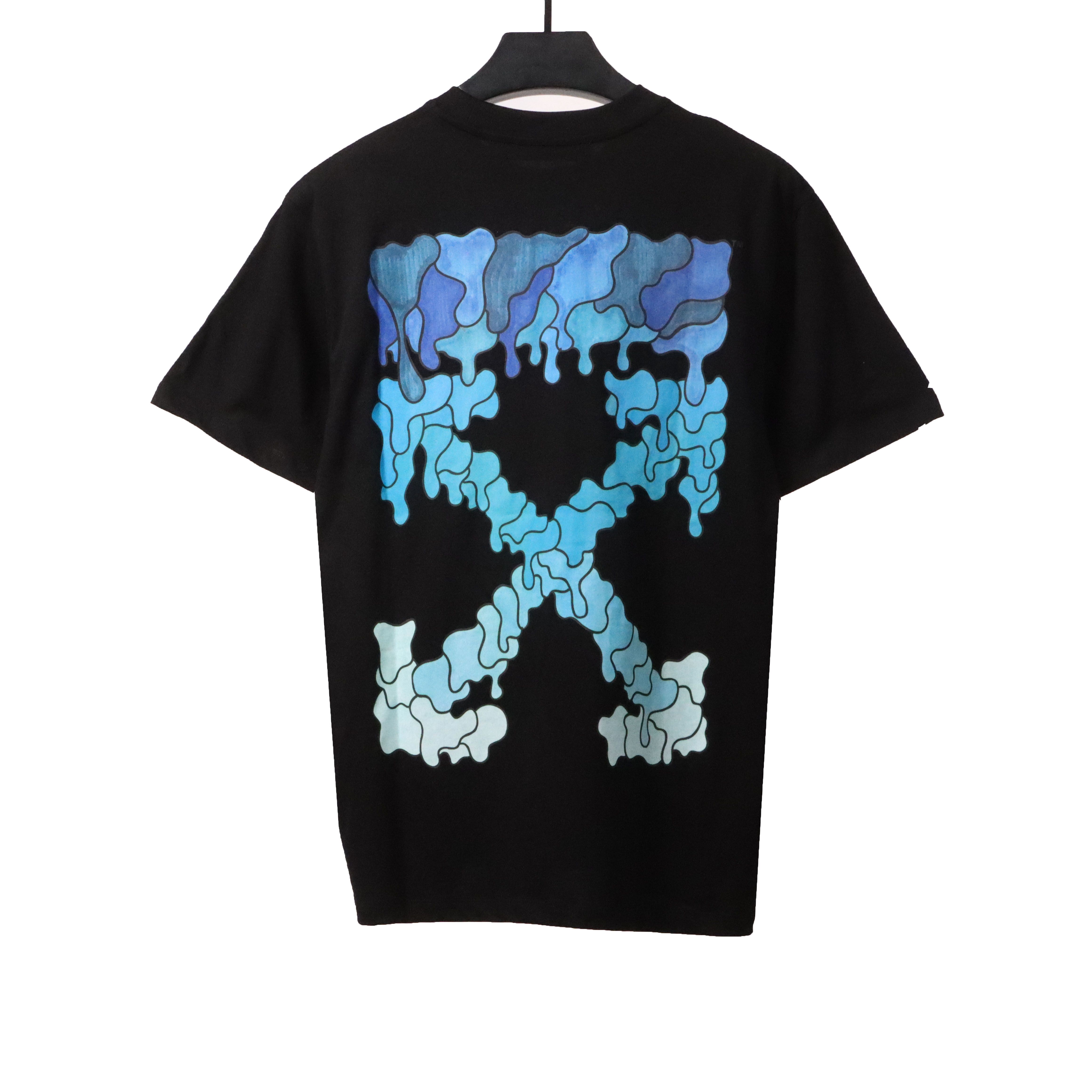 Coco Shoes Off-white Blue Marker Arrows Black T-Shirt