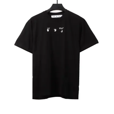 Off-white Blue Marker Arrows Black T-Shirt 02