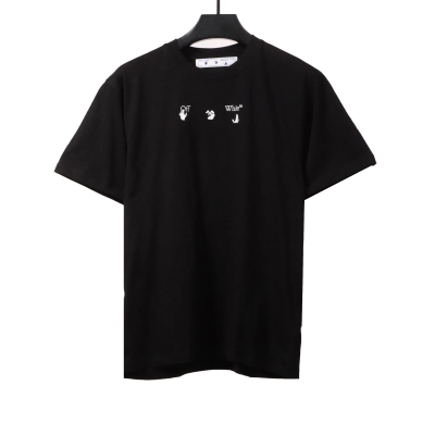 Off-white Blue Marker Arrows Black T-Shirt 02