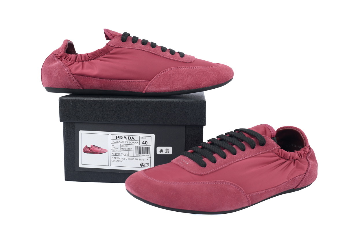 Prada Sneakers Collapse Rose Red
