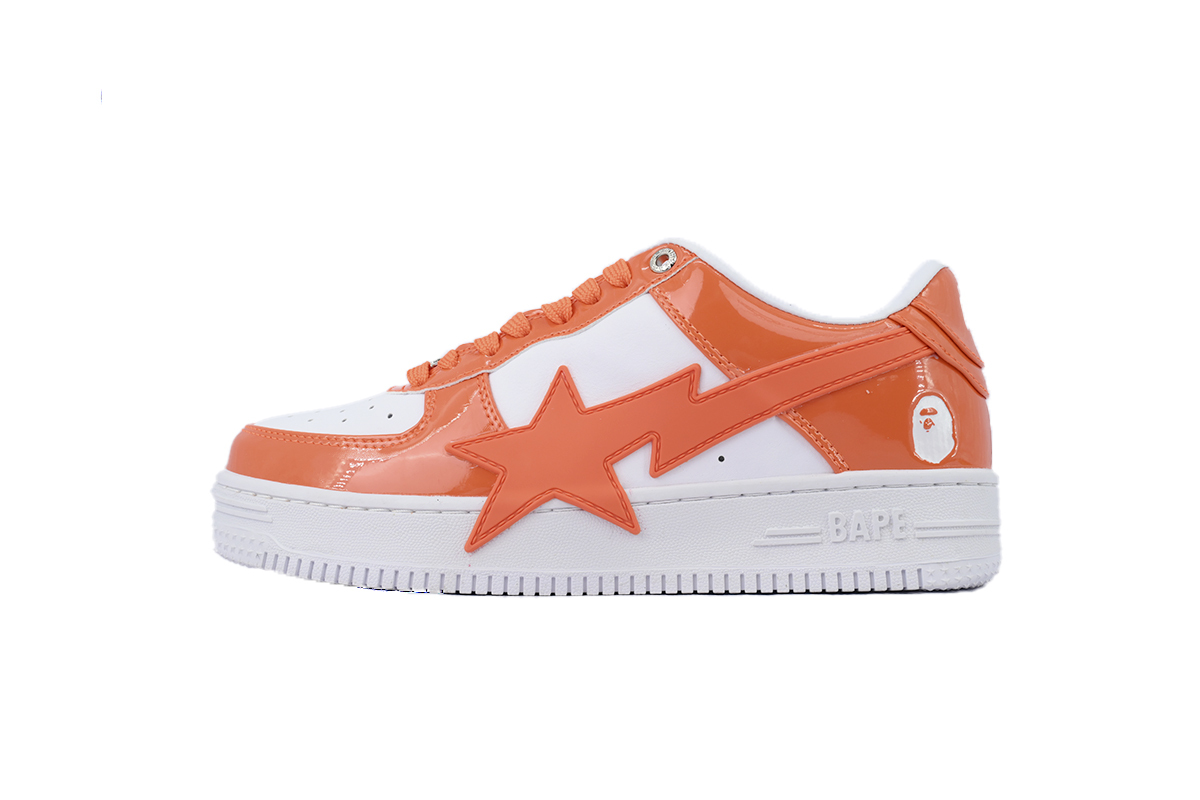 Coco Shoes A Bathing Ape Bape SK8 Sta White Orange Red OZXSHMX91310N