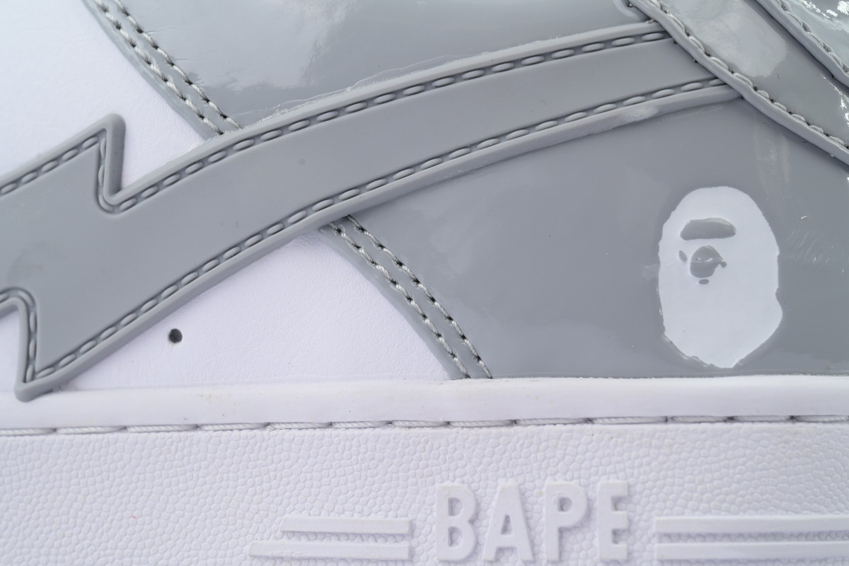 Coco Shoes A Bathing Ape Bape SK8 Sta White Grey OZXSHMX91310N