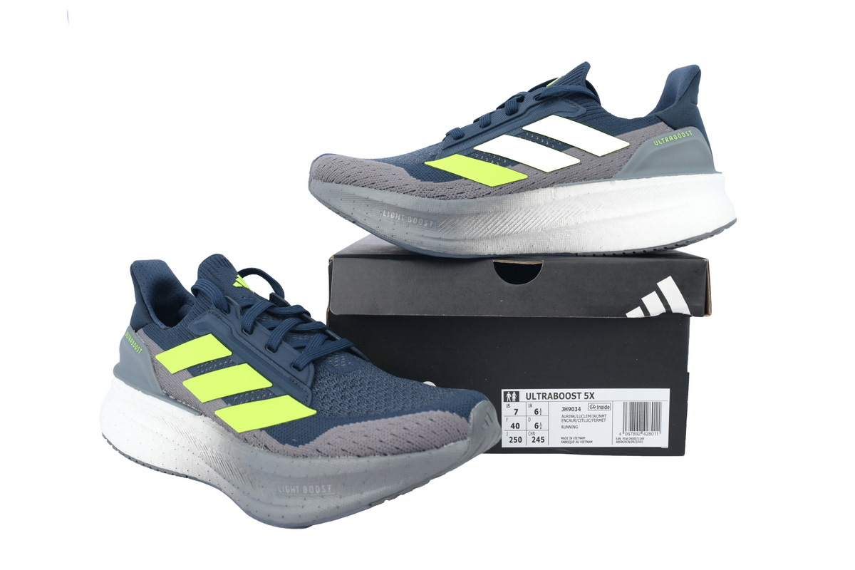 Coco Shoes Adidas UltraBoost 5X Aurora Ink Lucid Lemon JH9034