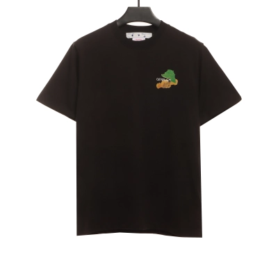 Off-white Color Graffiti Brush Arrow Logo T-Shirt Black 02