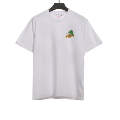 Off-white Color Graffiti Brush Arrow Logo T-Shirt White 02