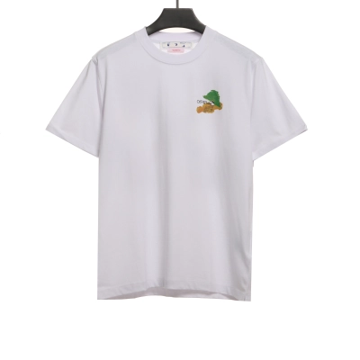 Off-white Color Graffiti Brush Arrow Logo T-Shirt White 02
