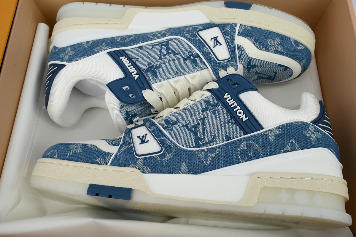 Coco Shoes Louis Vuitton Trainer Sneaker Transparent Denim Blue 