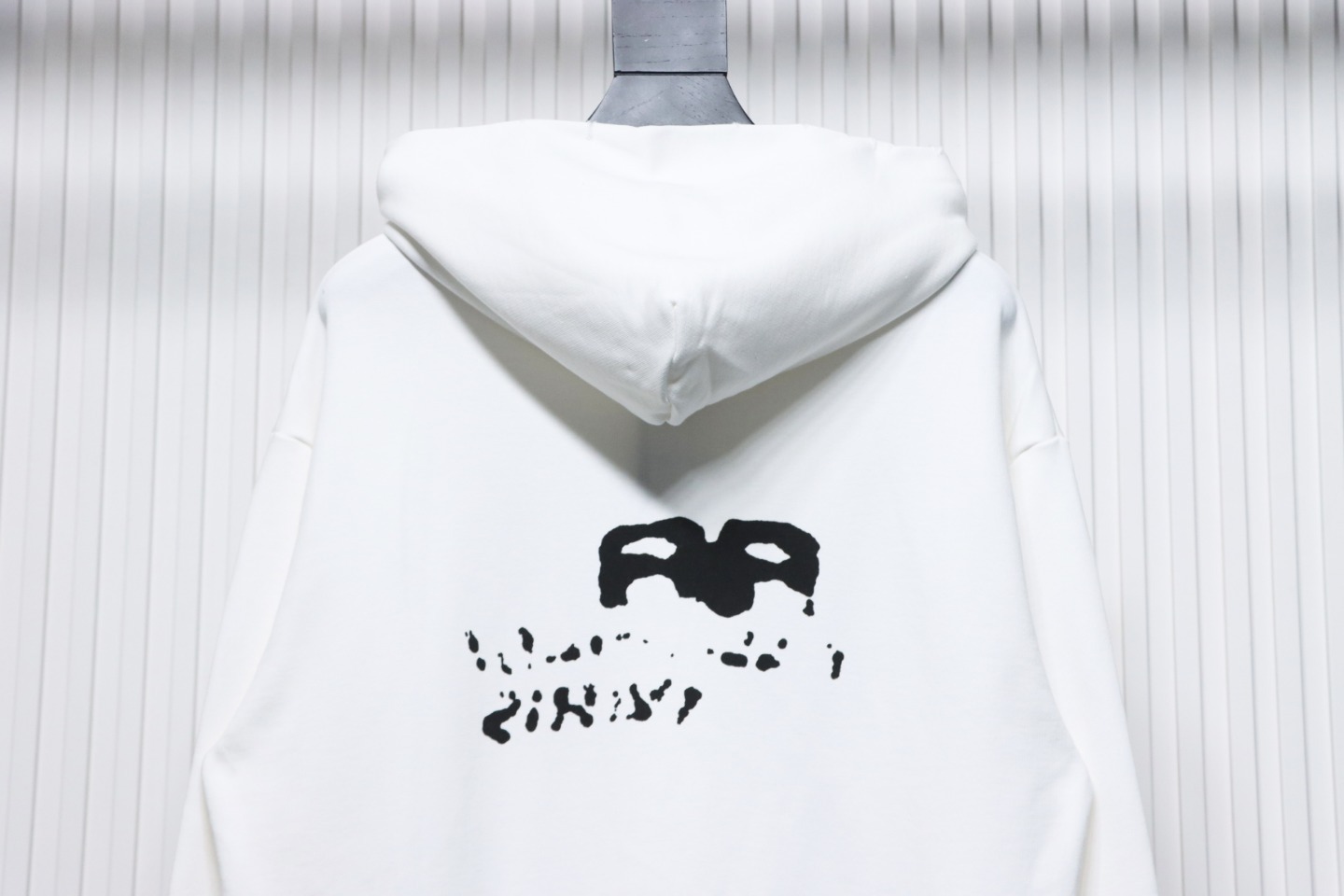 Coco Shoes Balenciaga Logo Cotton Hand Drawn BB Hoodie White