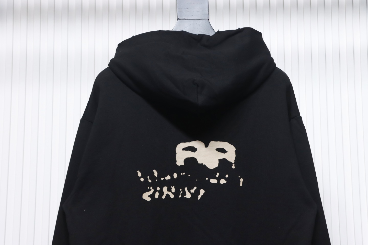 Coco Shoes Balenciaga Logo Cotton Hand Drawn BB Hoodie Black