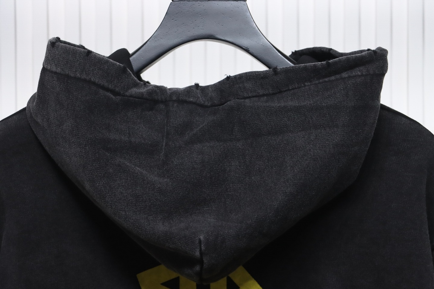 Balenciaga Tape Type Raw Edge Hoodie Black 