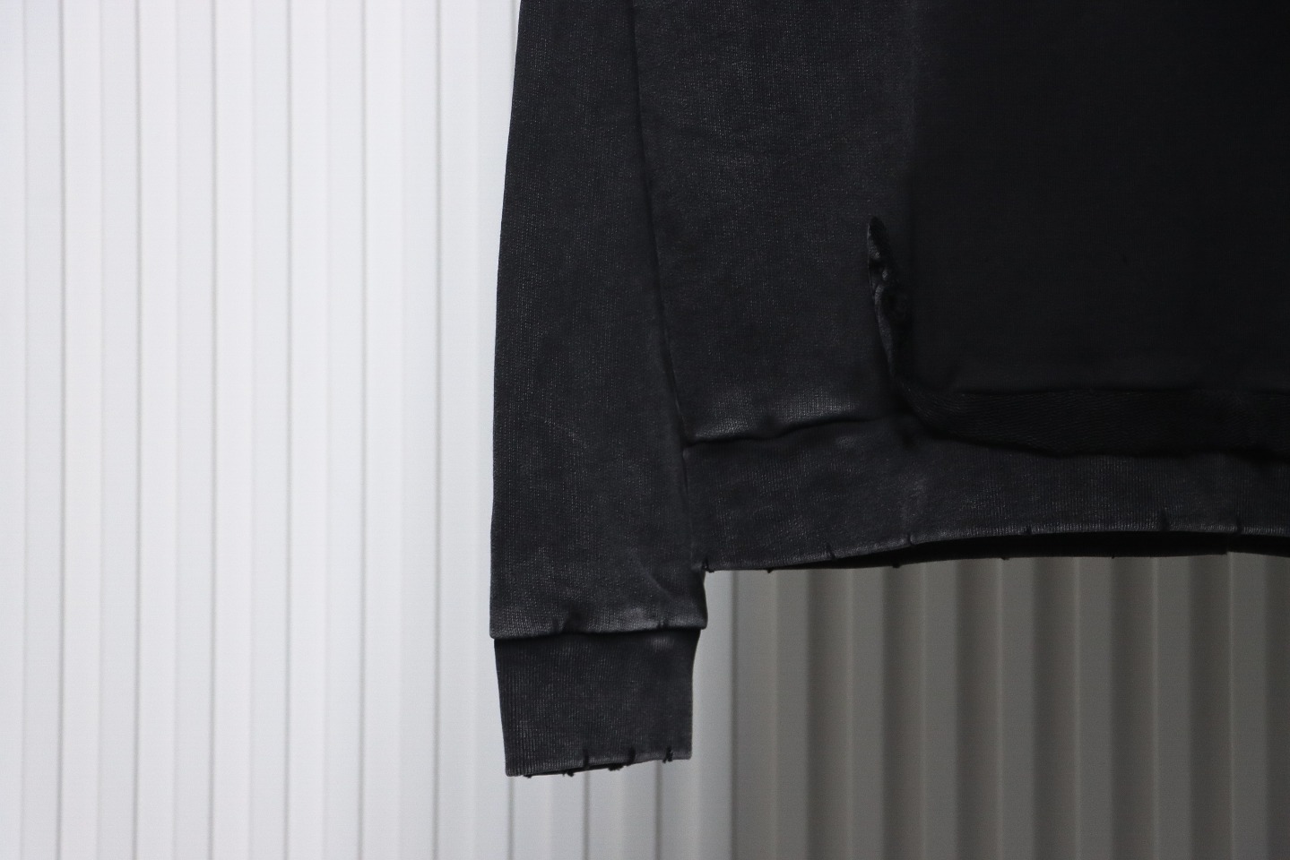 Balenciaga Tape Type Raw Edge Hoodie Black 