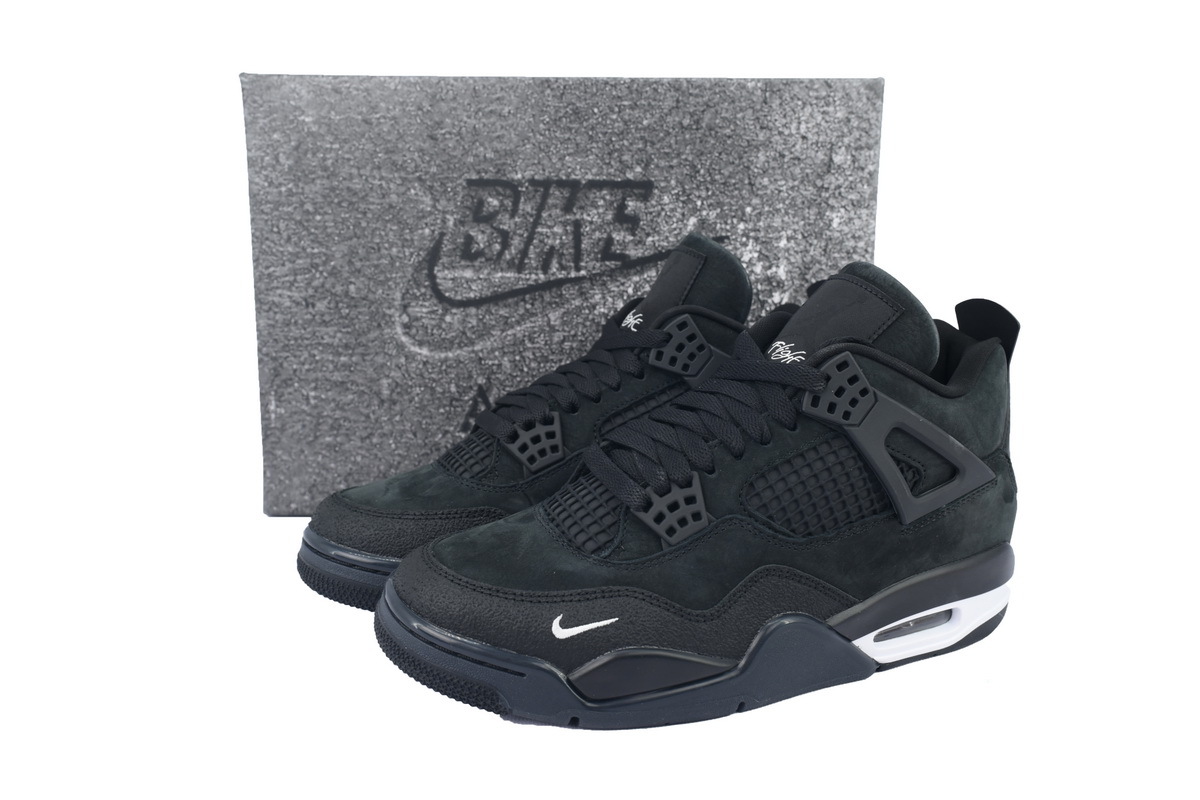 Coco Shoes Air Jordan 4 Retro OG "Brick by Brick" x Nigel Sylvester Black HF4340-001