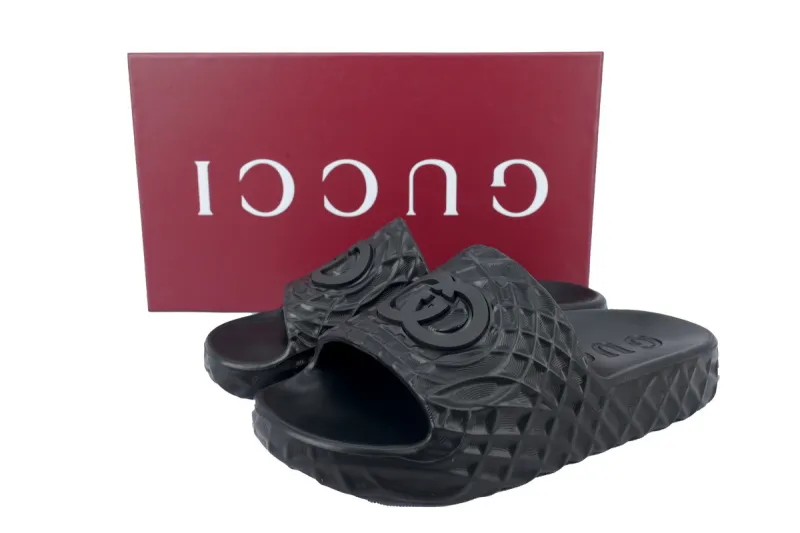 Gucci Double G Slippers Black