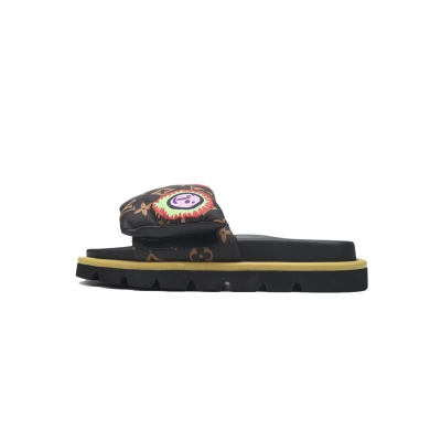 Louis Vuitton Pool Pillow Flat Comfort Mules Brown Sun Label 01