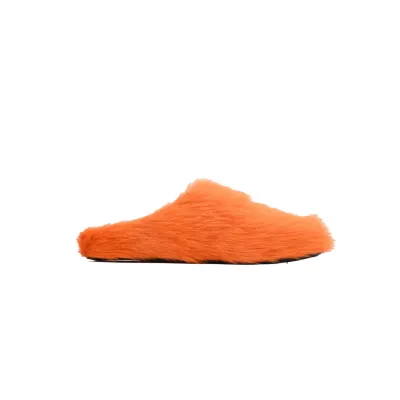Marni Long-hair Calfskin Fussbett Sabot Orange 02