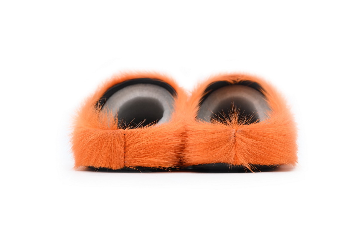 Coco Shoes Marni Long-hair Calfskin Fussbett Sabot Orange