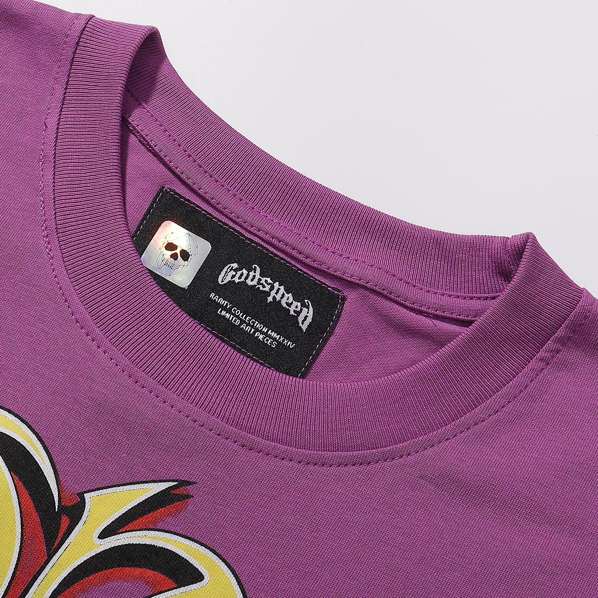 Coco Shoes Godspeed Indoor Ice T-Shirt #7080 Purple/Yellow/Black