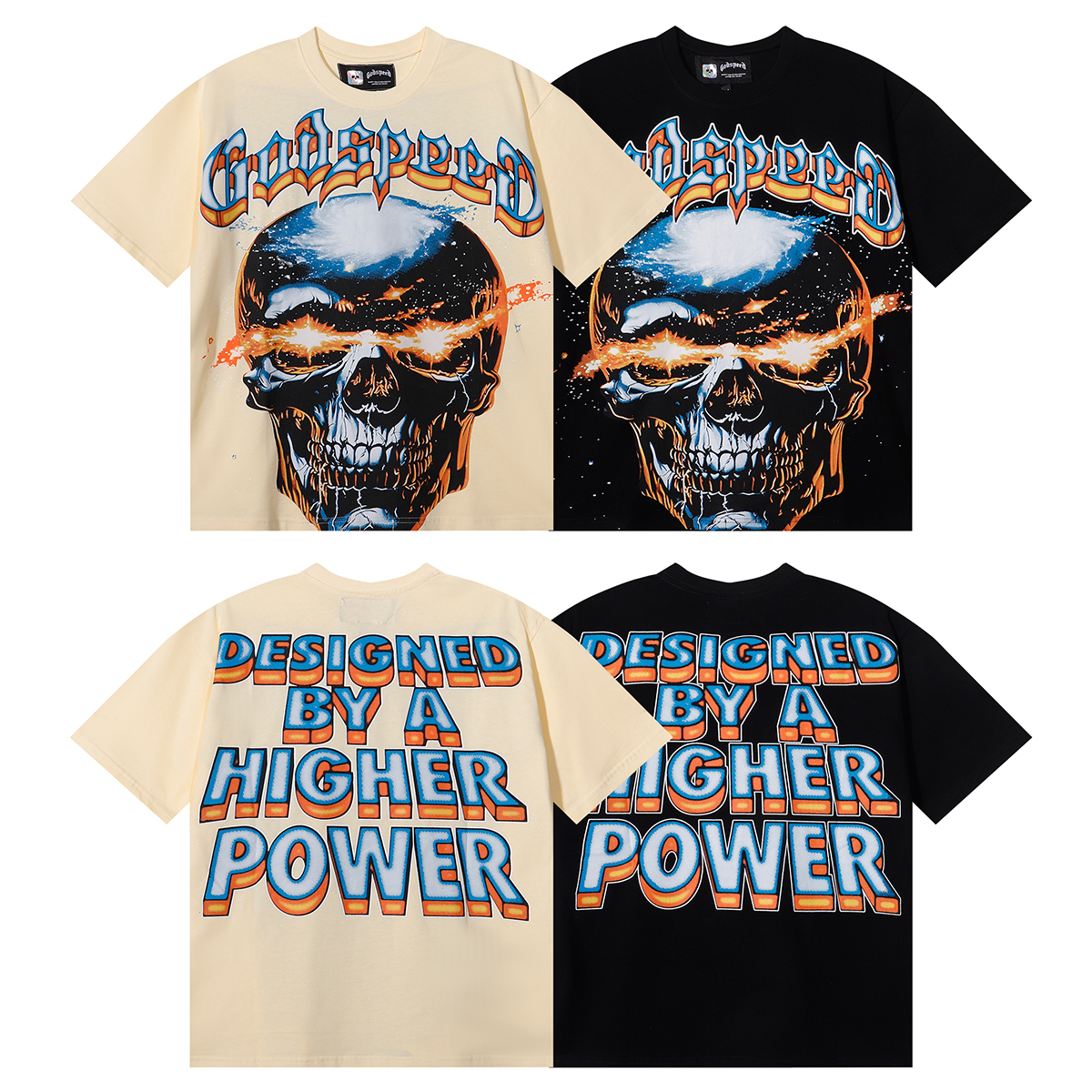 Coco Shoes Godspeed Galaxsee T-shirt #7079 Apricot/Black Wash