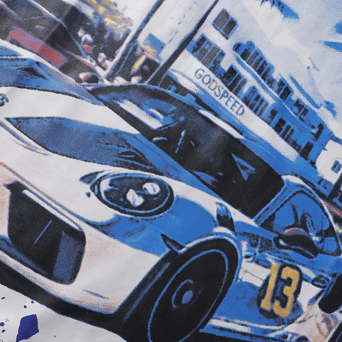 Godspeed Supercar Beach Road T-Shirt #7075 Blue/White/Black