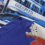 Godspeed Supercar Beach Road T-Shirt #7075 Blue/White/Black