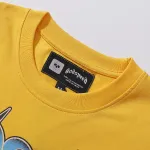 Godspeed Beach Skeleton Surfboard T-Shirt #7073 Yellow/Black/White