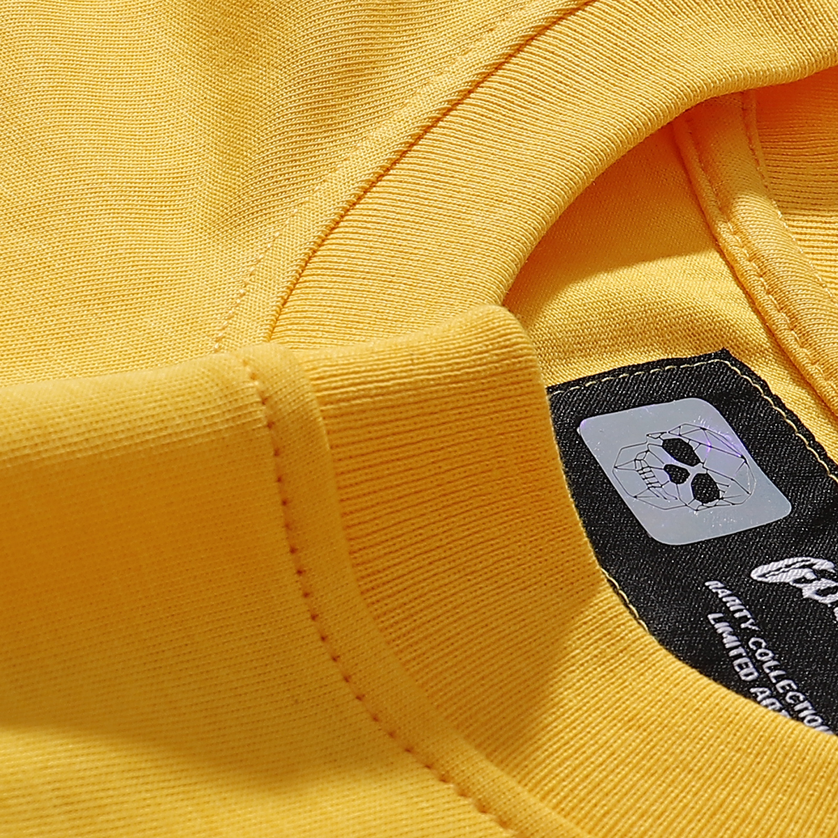 Godspeed Beach Skeleton Surfboard T-Shirt #7073 Yellow/Black/White