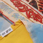 Godspeed Beach Skeleton Surfboard T-Shirt #7073 Yellow/Black/White