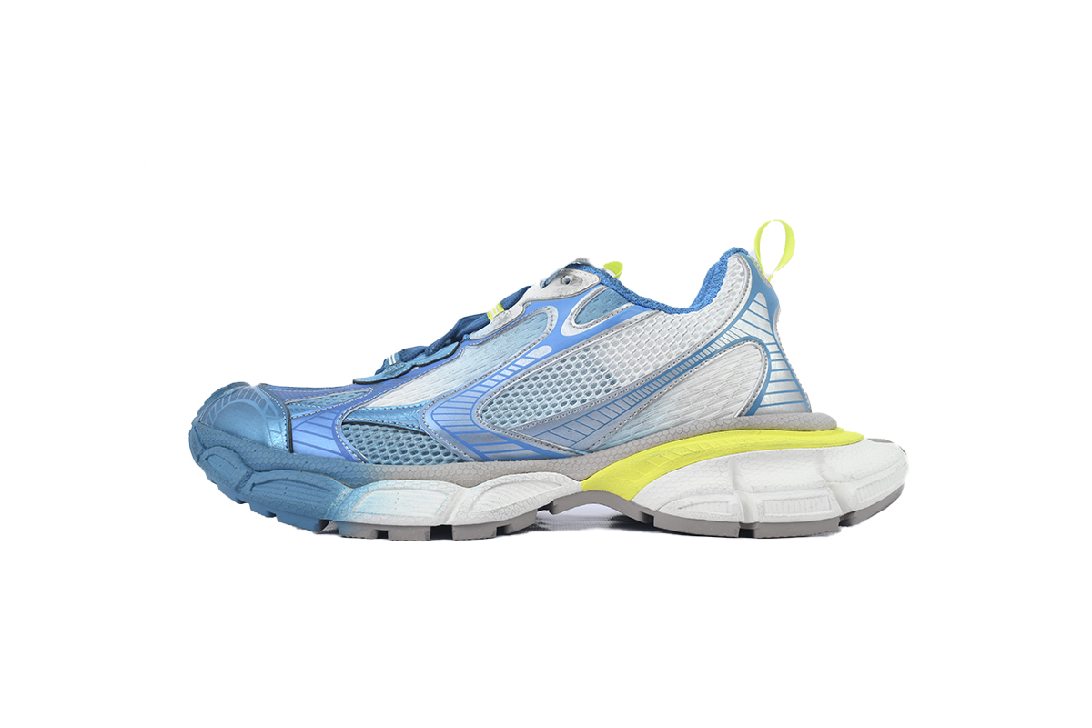 Coco Shoes Balenciaga 3XL Sneaker White Blue Yellow 734734 W3XTS 9479