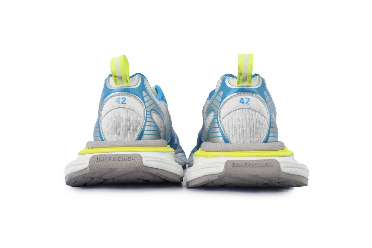 Coco Shoes Balenciaga 3XL Sneaker White Blue Yellow 734734 W3XTS 9479