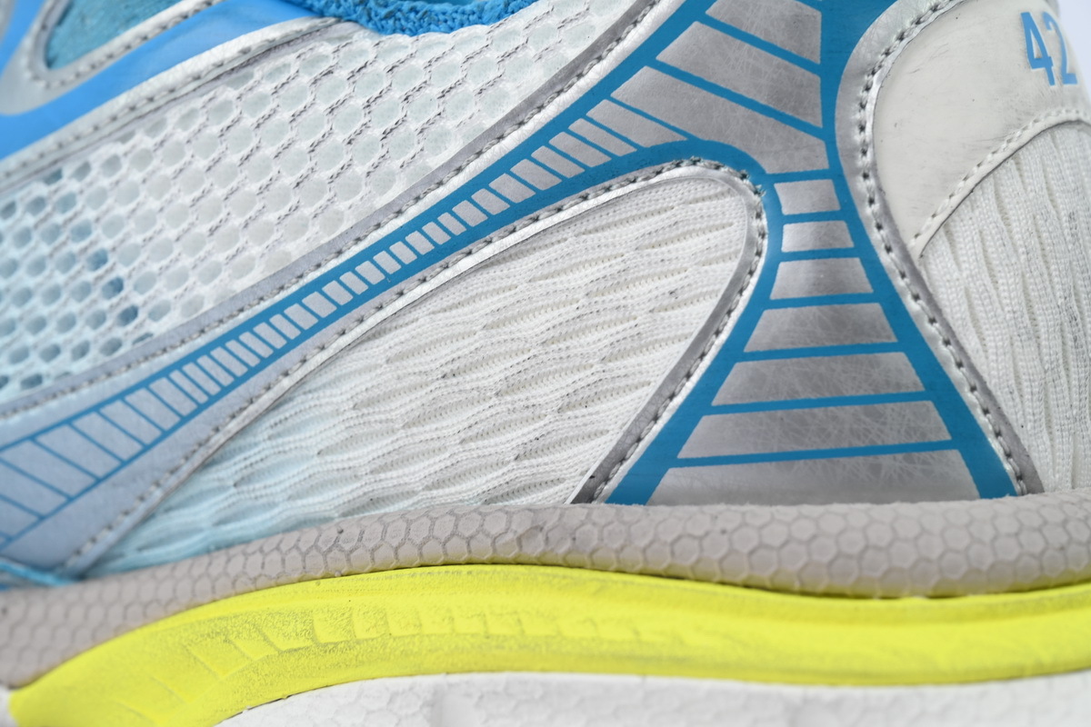 Coco Shoes Balenciaga 3XL Sneaker White Blue Yellow 734734 W3XTS 9479