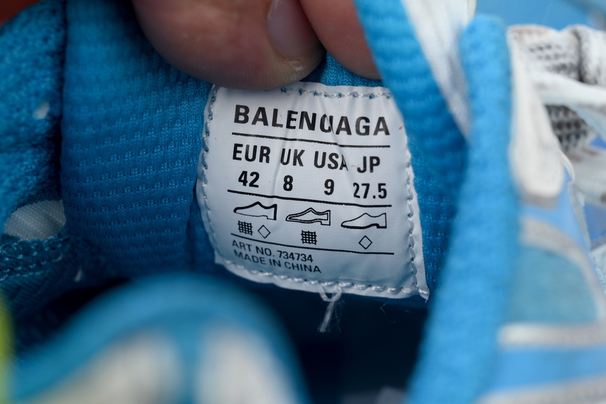 Coco Shoes Balenciaga 3XL Sneaker White Blue Yellow 734734 W3XTS 9479