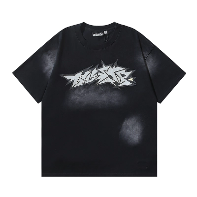Hellstar Crack Print T-shirt #657 Black 01