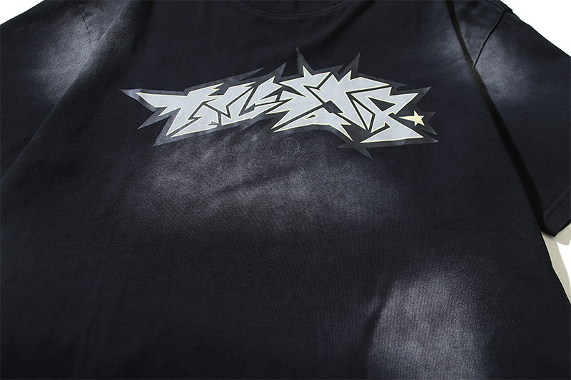 Hellstar Crack Print T-shirt #657 Black