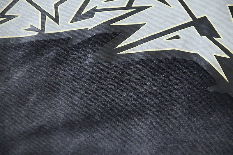 Hellstar Crack Print T-shirt #657 Black