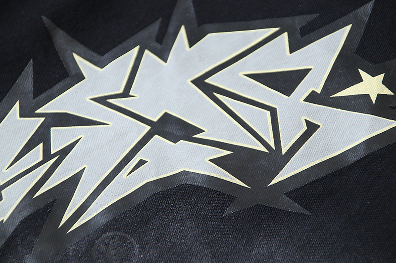 Hellstar Crack Print T-shirt #657 Black