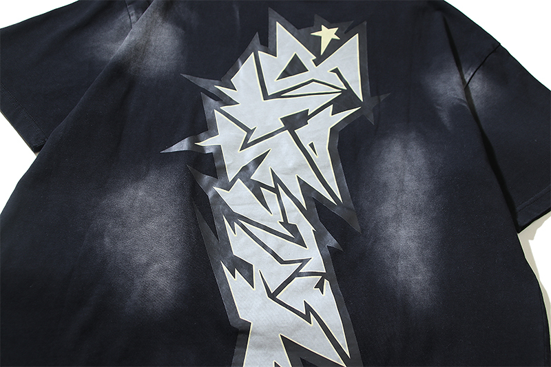 Hellstar Crack Print T-shirt #657 Black